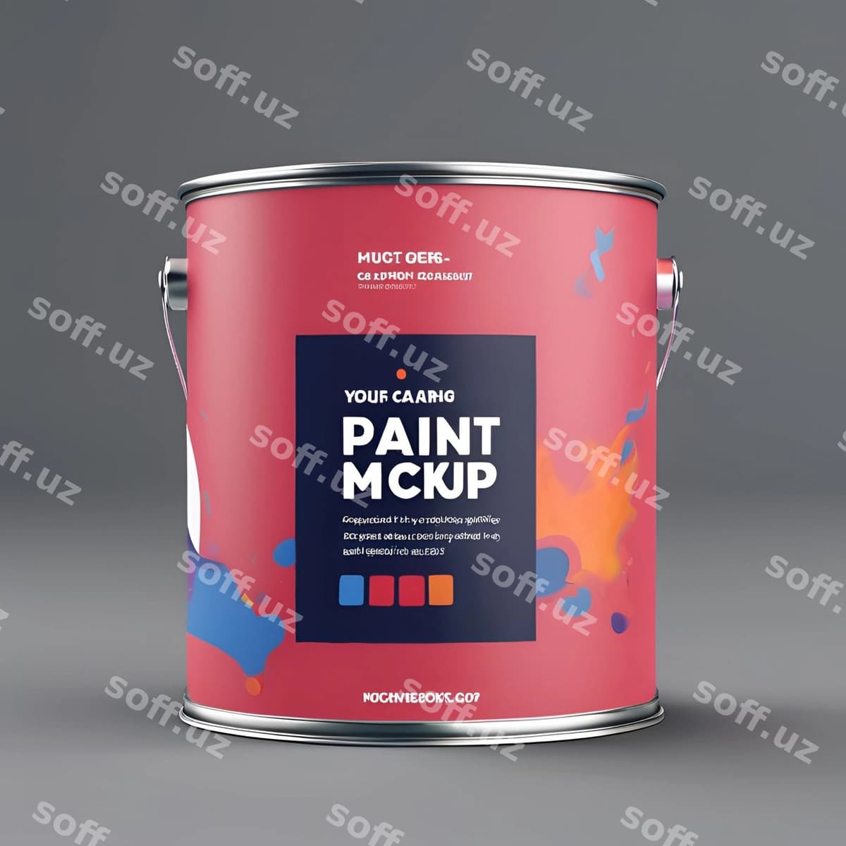 Boyoq qutisi namunasi | Paint can mockup