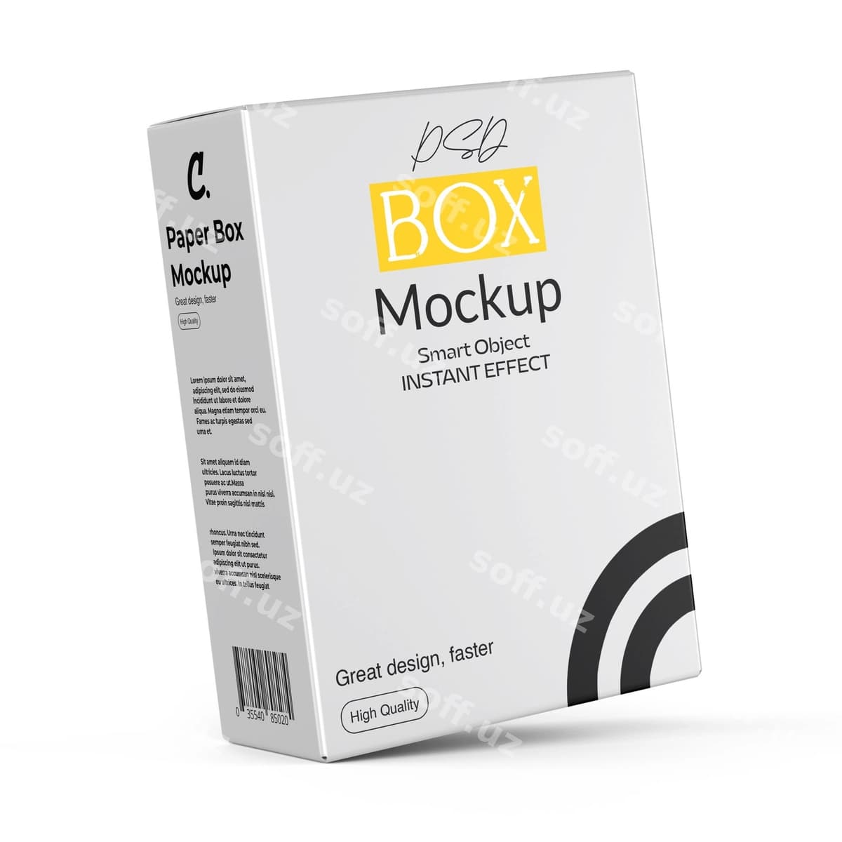 Qog'oz qutisi mockup | Paper box mockup