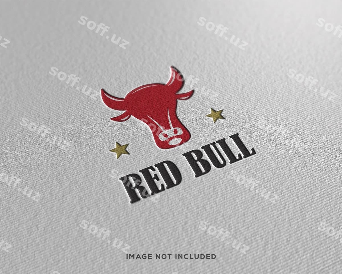 Qog'oz bosilgan logotip mockup | Paper pressed logo mockup