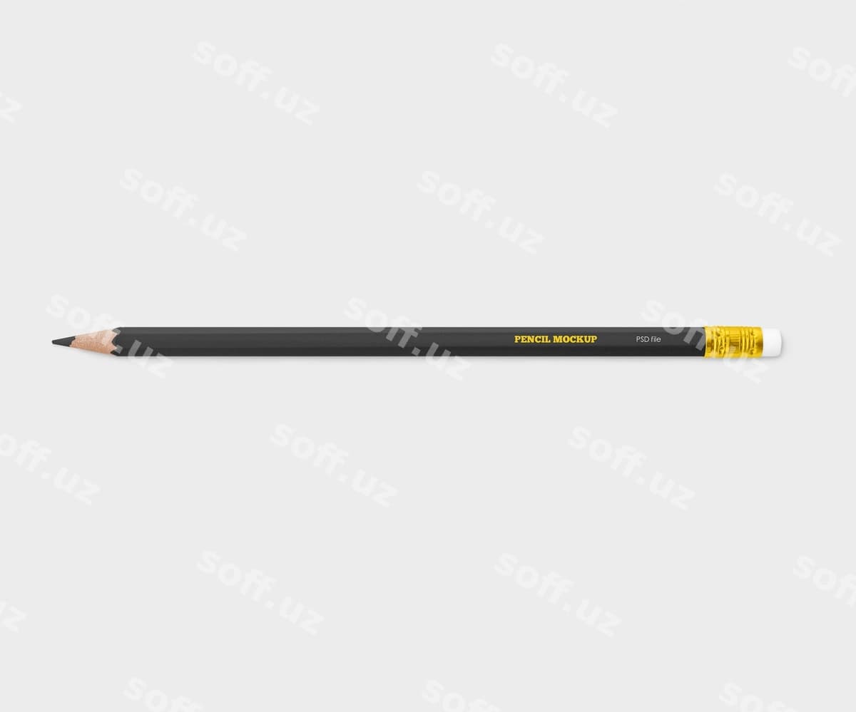 Qalam namuna PSD shablon | Pencil mockup psd template