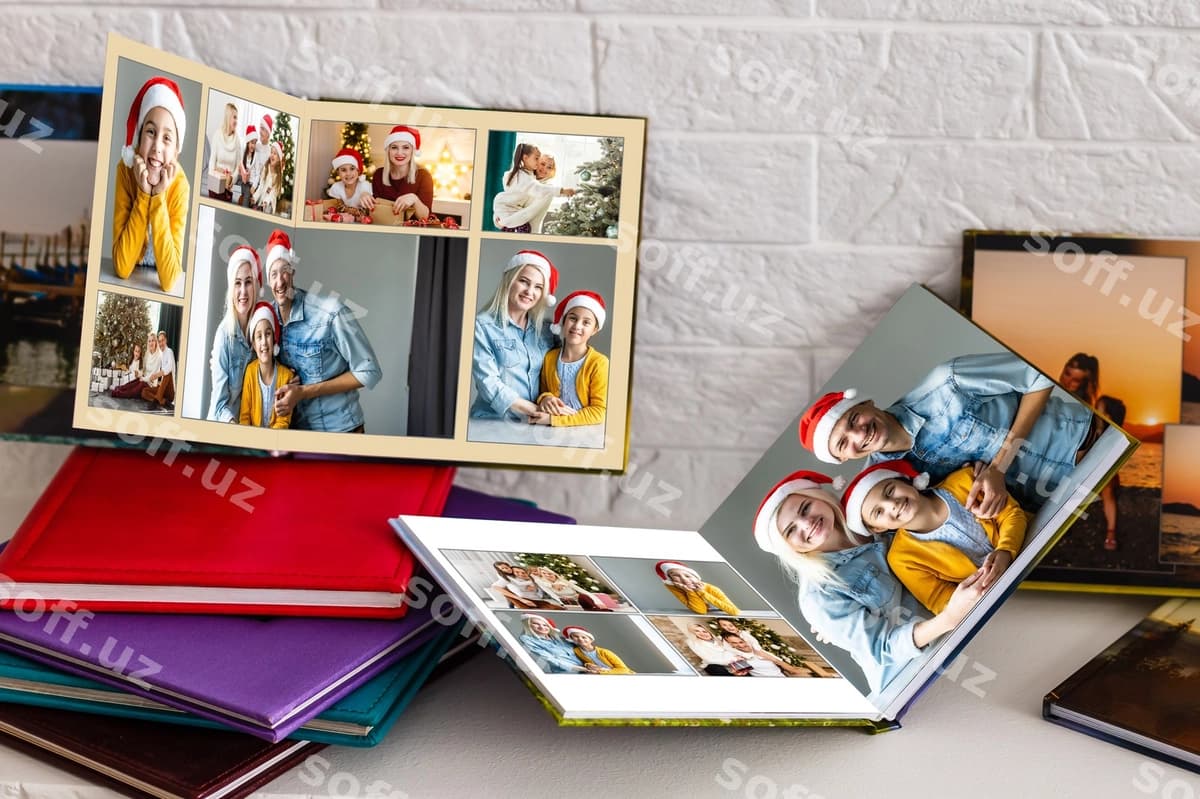 Fotokitob Qish bayrami fotosuratlar bilan | Photo book with christmas photos