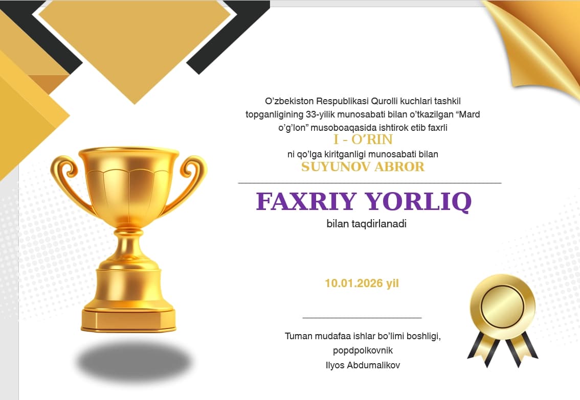 Faxriy yorliq