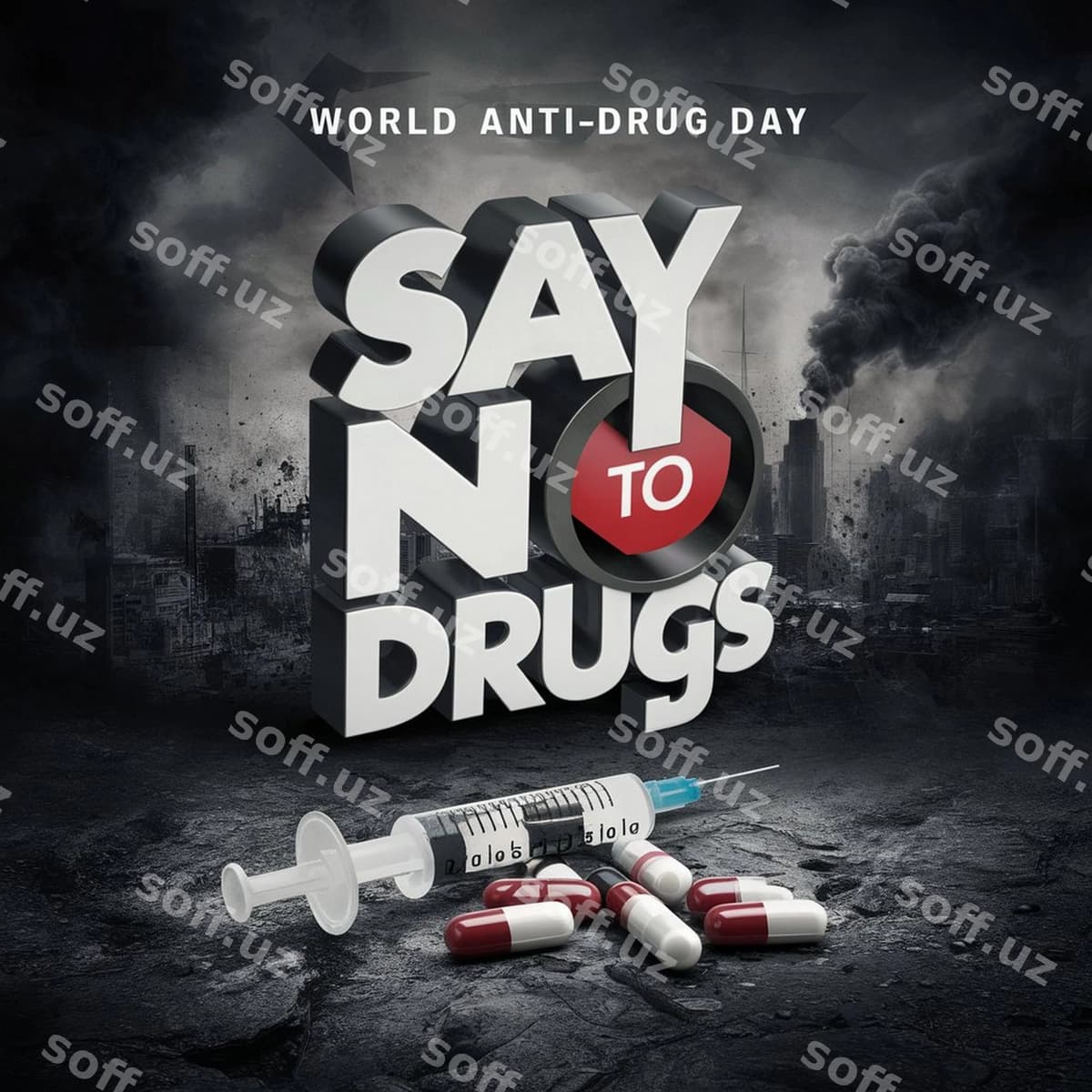 Poster Dunyo No Droga Kuni | Poster world no drugs day