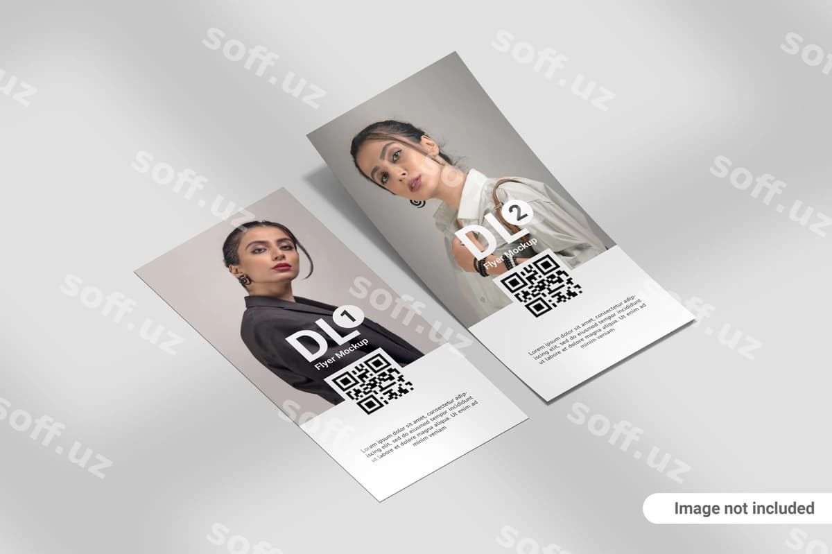 Flyer mockup portreti | Potrait dl flyer mockup