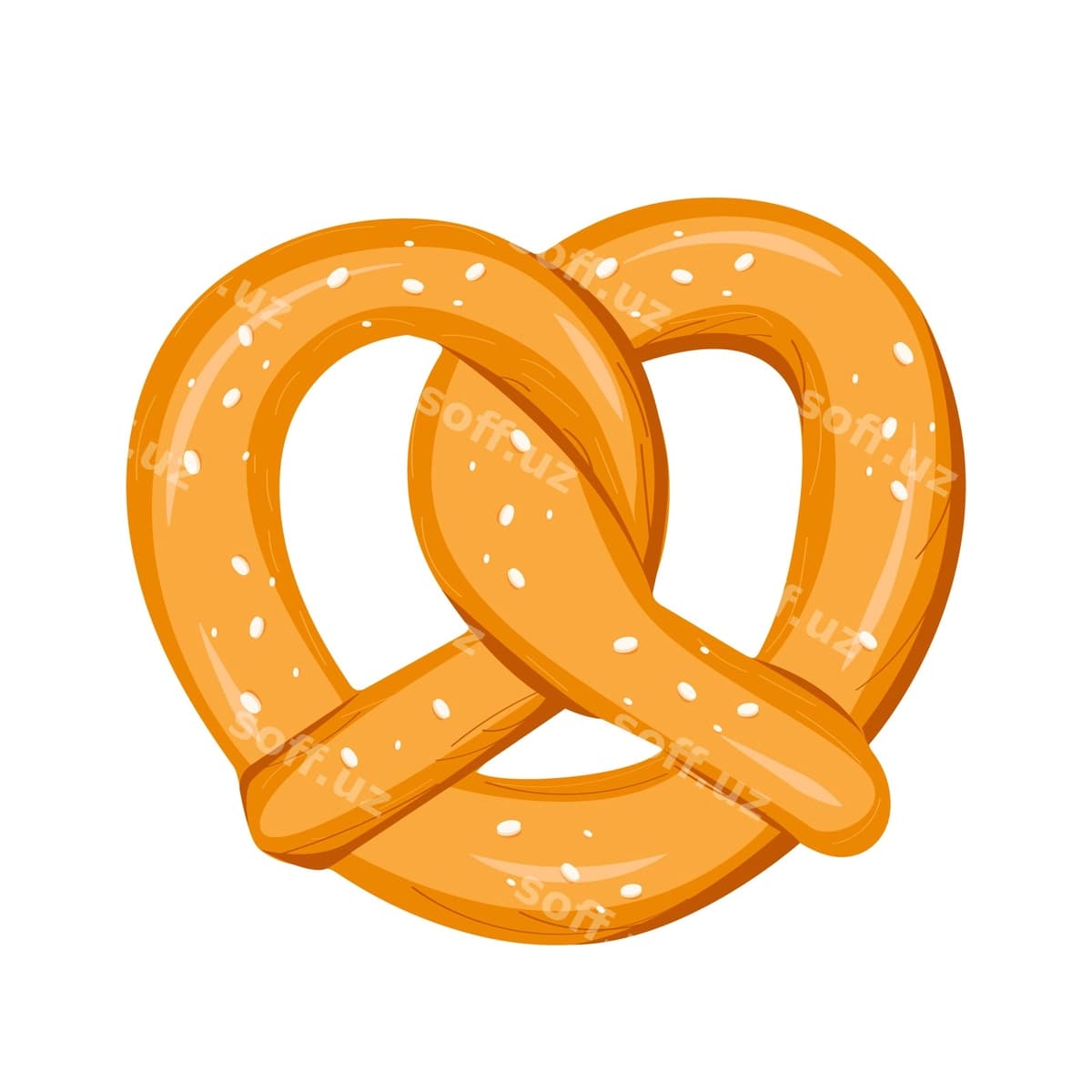 Pretzel ajraltirilgan oq fonda | Pretzel isolated white background