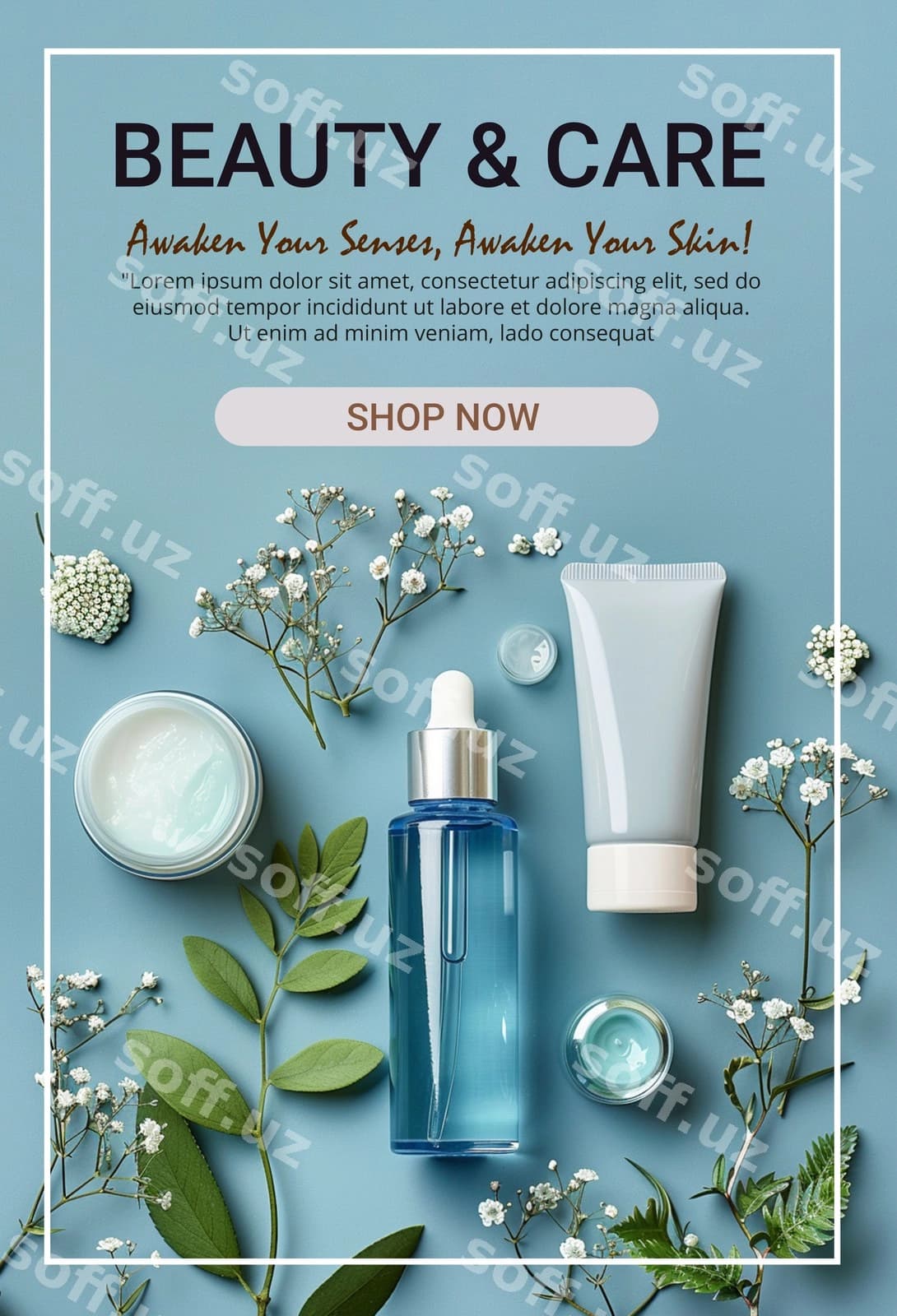 Psd skin güzillik mahsuloti poster banner flyer | Psd skincare product poster banner flyer