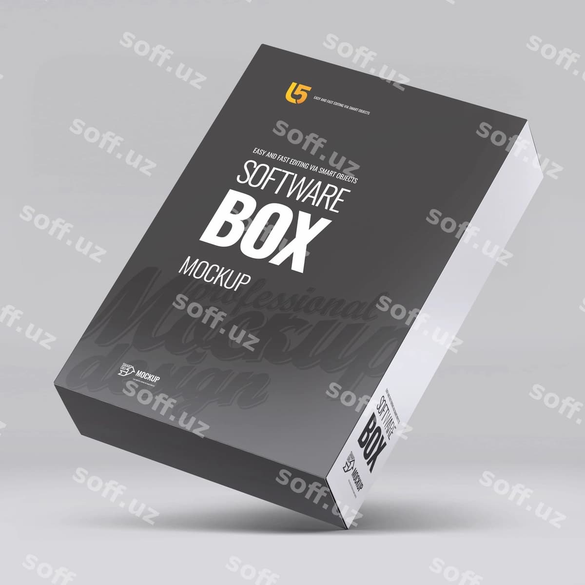 Psd dastur qutcha namunasi | Psd software box mockup