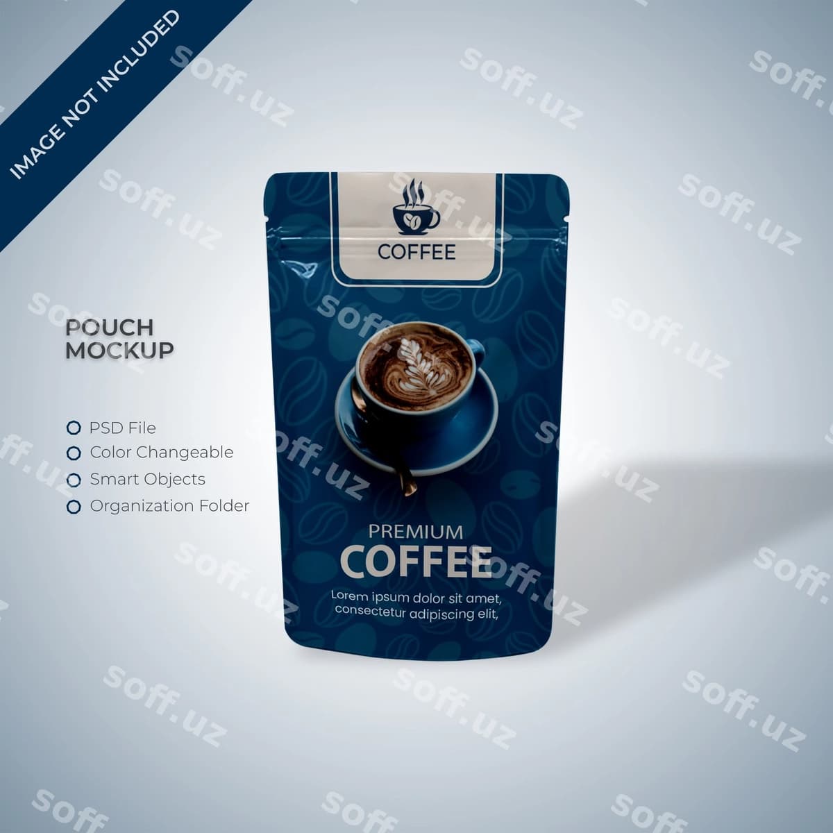 Psd tikilgan qop namunasi | Psd standup pouch mockup