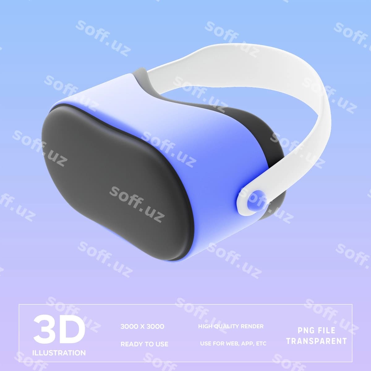 Psd VR ko'z qo'yishlari 3 o'lchovli illustratsiya | Psd vr glasses 3d illustration