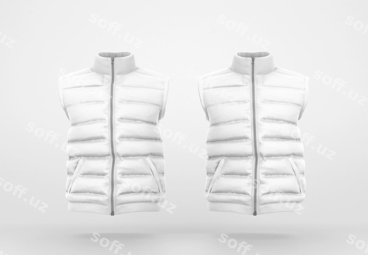 Puffy yelek dizayni maketi | Puffy vest design mockup