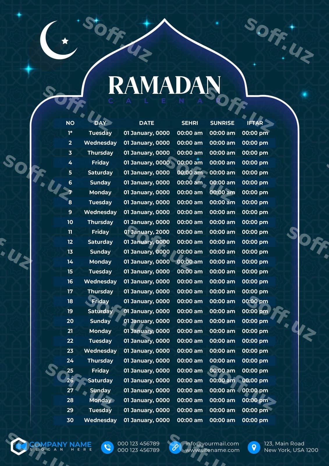Ramazon kalendar dizayni | Ramadan calendar design