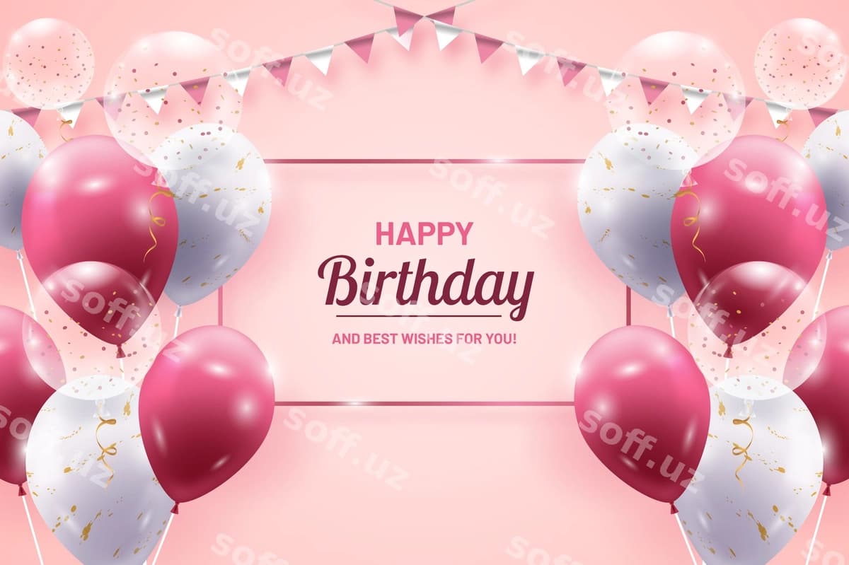 Haqiqiy tug'ilgan kun orqa fon mavzusi | Realistic birthday background theme