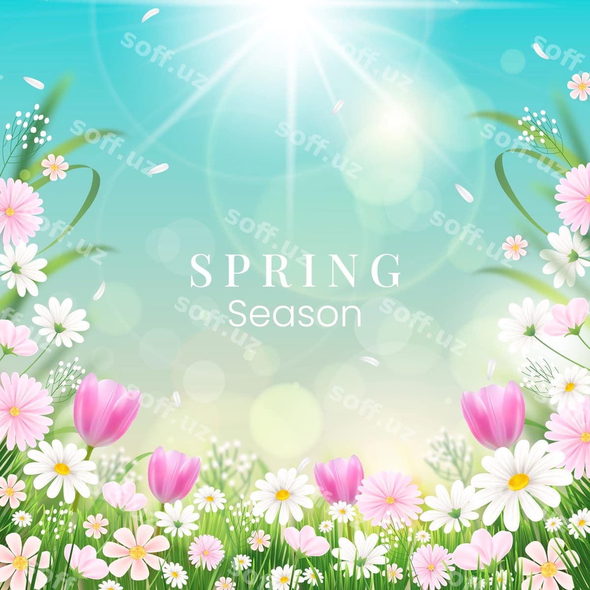 Haqiqiy bahor vaqti illustratsiyasi | Realistic spring time illustration