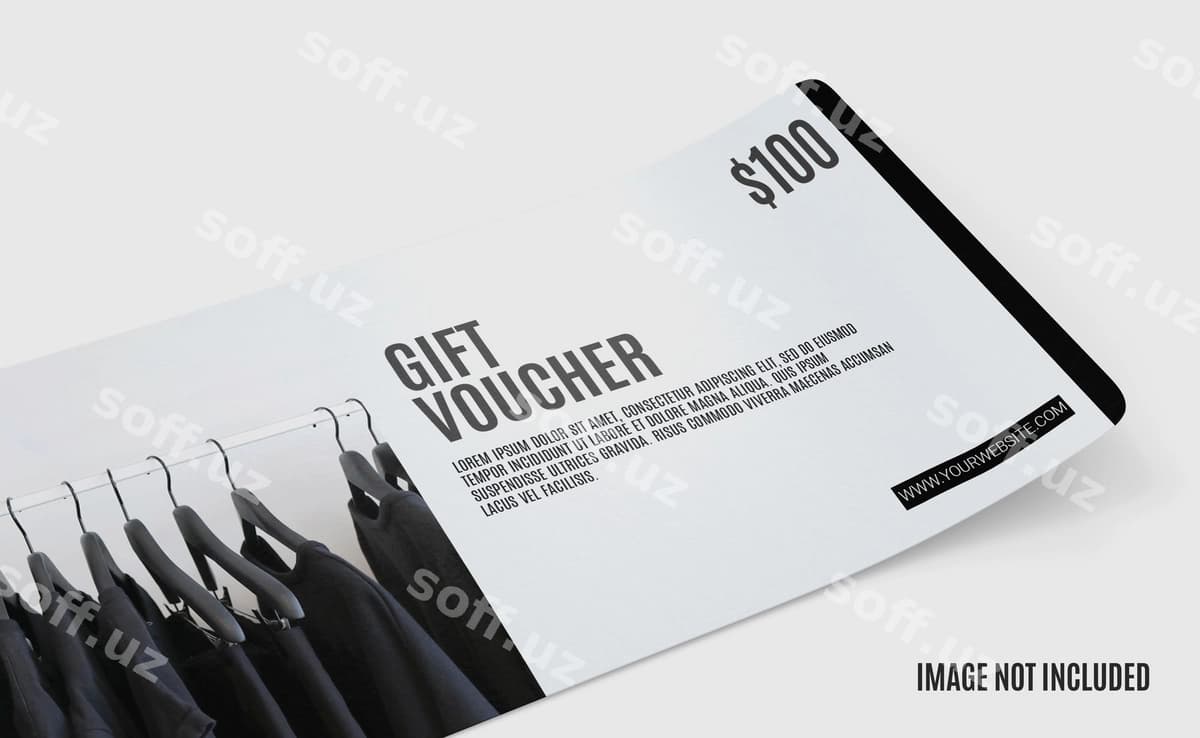 Realistik voucher mockup | Realistic voucher mockup