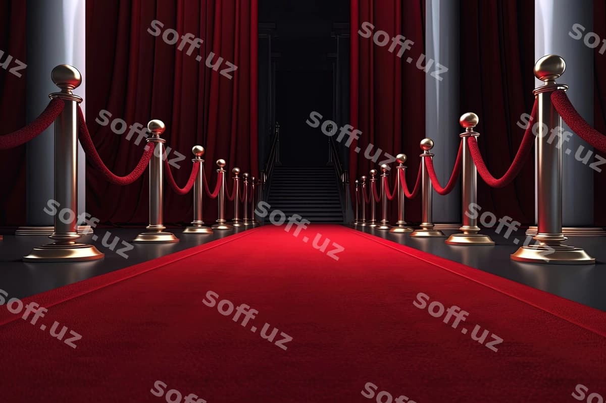Qizil mehmon ochildi illustratsiyasi | Red carpet entrance illustration