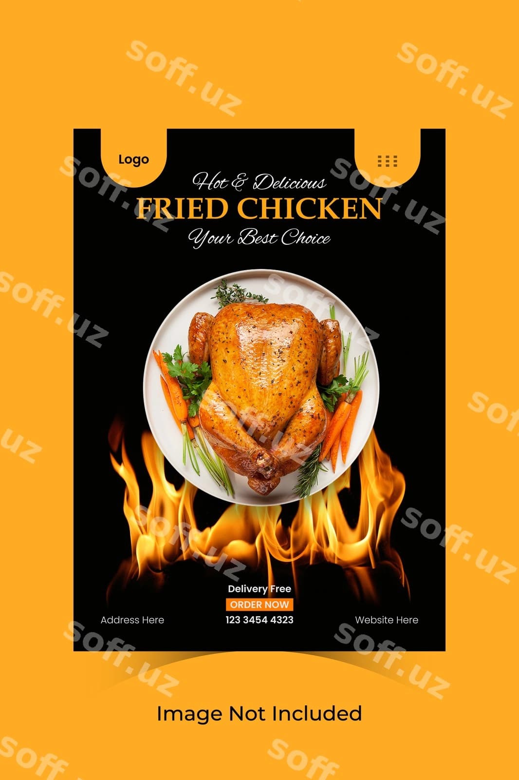Restoran ovqatlar menyusi dizayn shabloni | Restaurant food menu design template