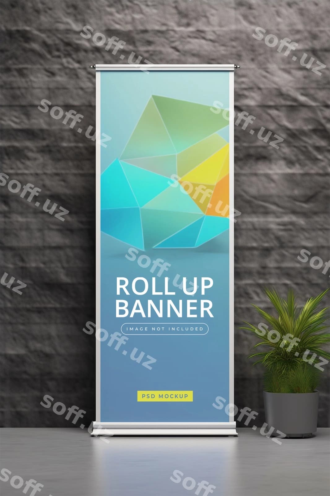 Aylanma banner namunasi | Roll up banner mockup