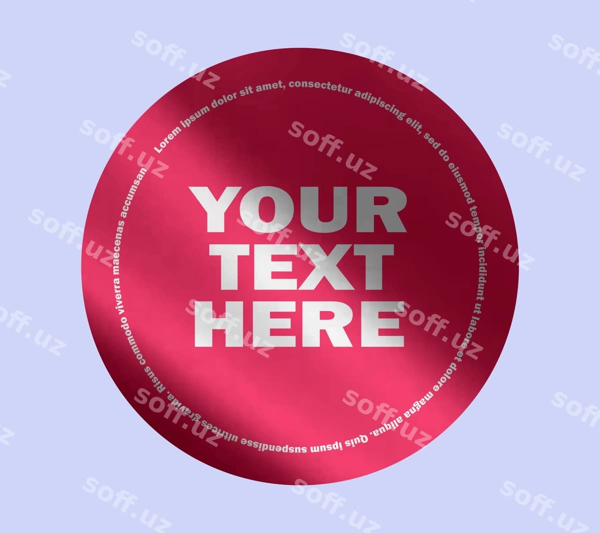 Aylanma stiker mockup psd shablon | Round sticker mockup psd template