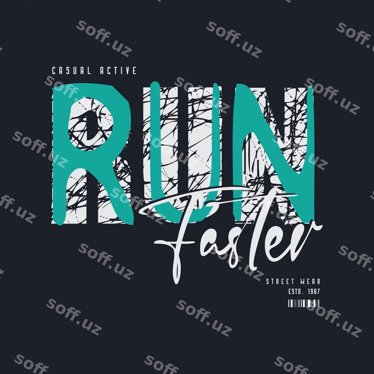 Tez yug'ilish grafik futbolka kiyim dizayni | Run faster graphic tshirt apparel design