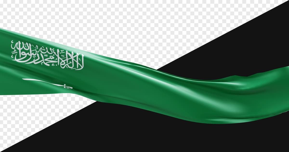 3D realistik Saudiya Arabistoni bayrog'i izolyatsiya qilingan | 3d realistic flag ofsaudi arabia isolated