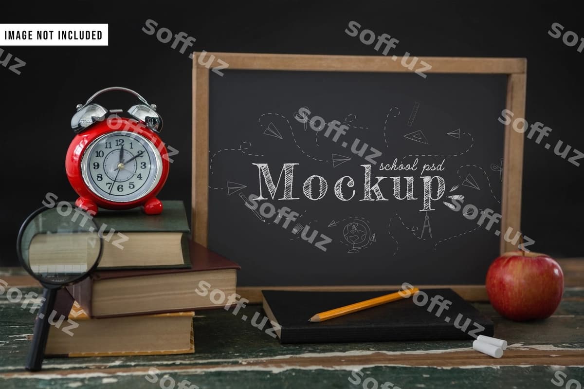 Maktab doskasi mockup | School chalkboard mockup