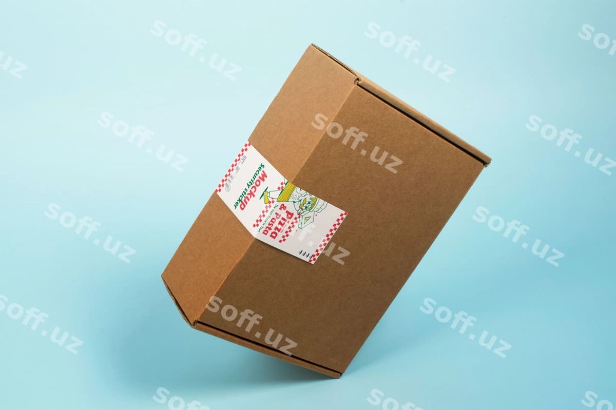 Himoya stikeri qutcha namunasi | Security sticker box mockup