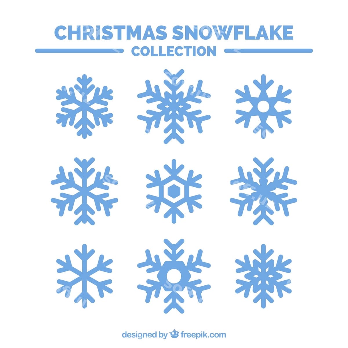 Bezatilgan qor bobolari o'rnatish | Set ornamental snowflakes