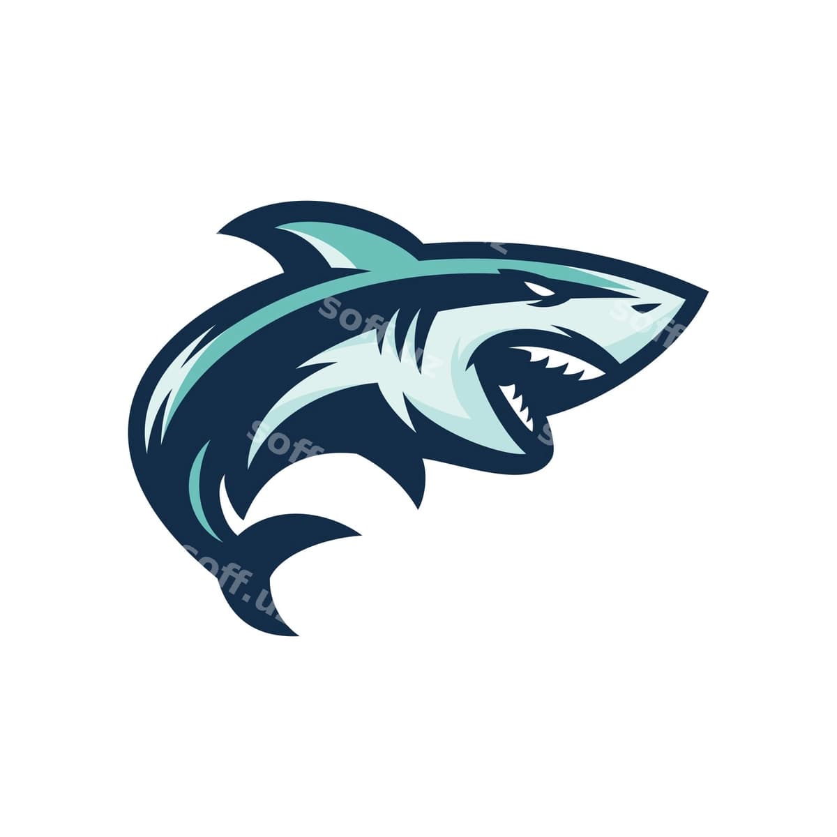 Akula vektor ikon illustratsiya masot | Shark vector icon illustration mascot