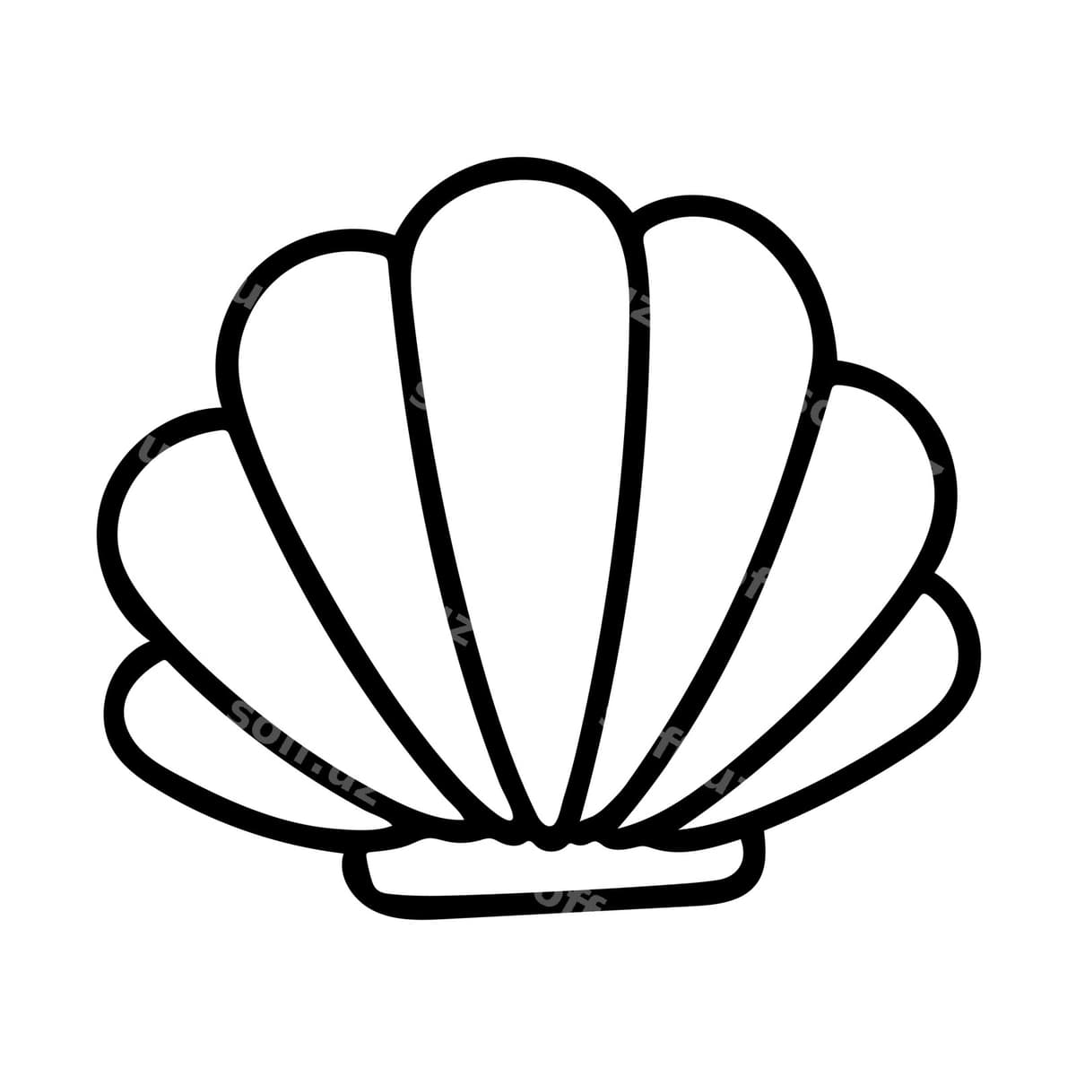 Qisqichbaqasimon belgi tatuirovka elementini ajratish | Shell icon tattoo element deraction