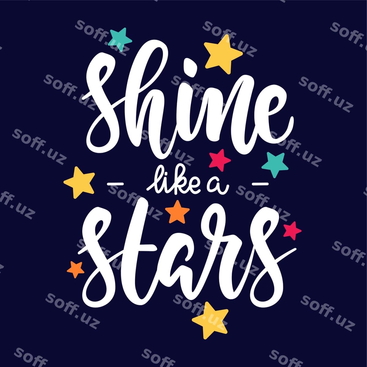 Yulduzlar kabi parqang poster xatosi | Shine like stars poster lettering