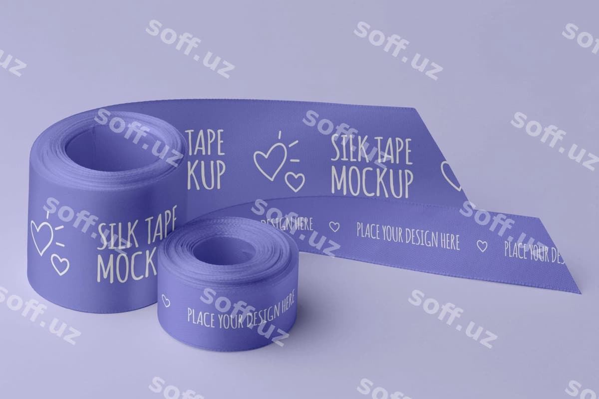 Ipakli qayich dizayn namunasi | Silk tape design mockup