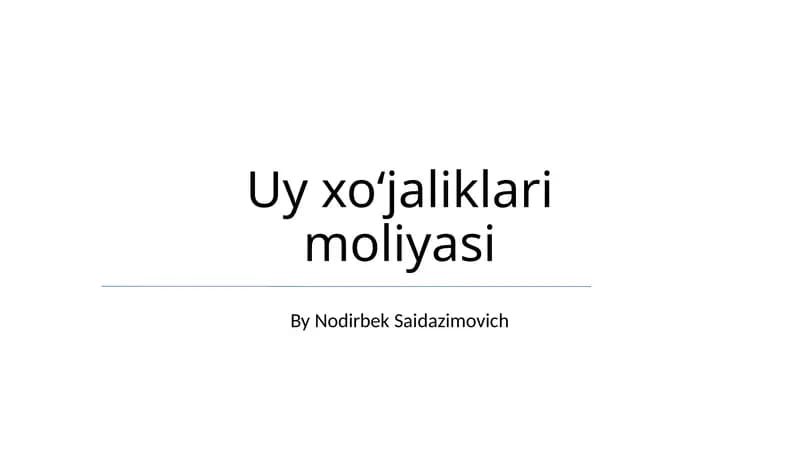 Byudjet va prognoz