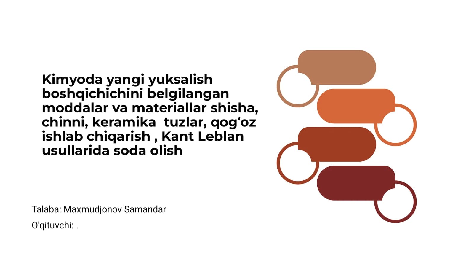 Kimyoda yangi yuksalishning bosqichlari