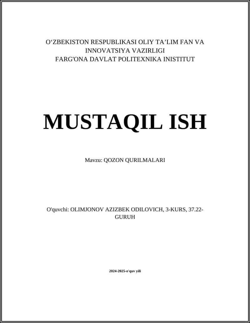 QOZON QURILMALARI