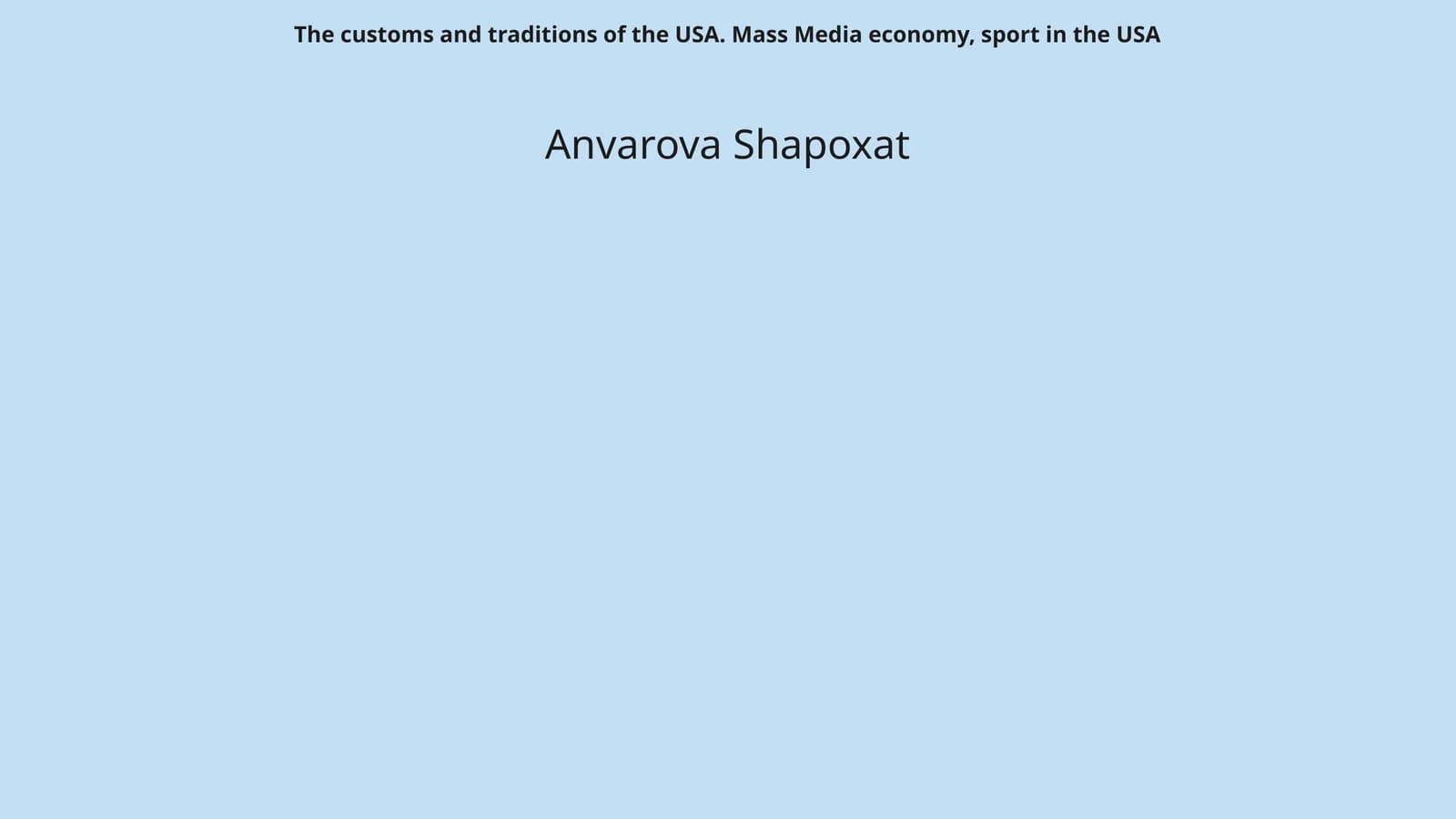 Anvarova Shapoxat