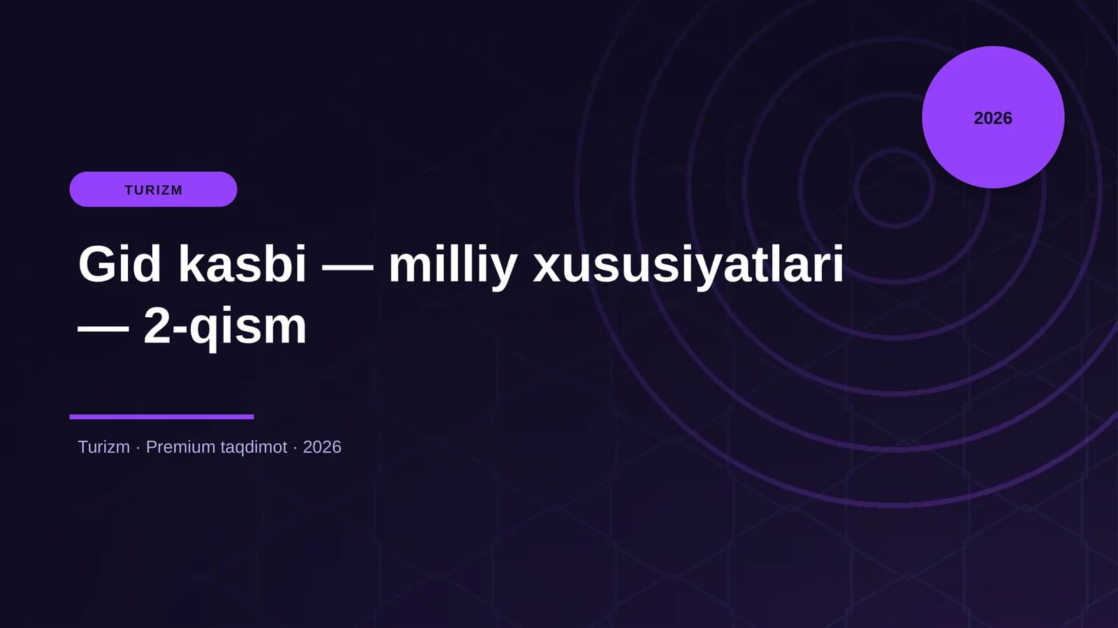 Gid kasbi — milliy xususiyatlari — 2-qism