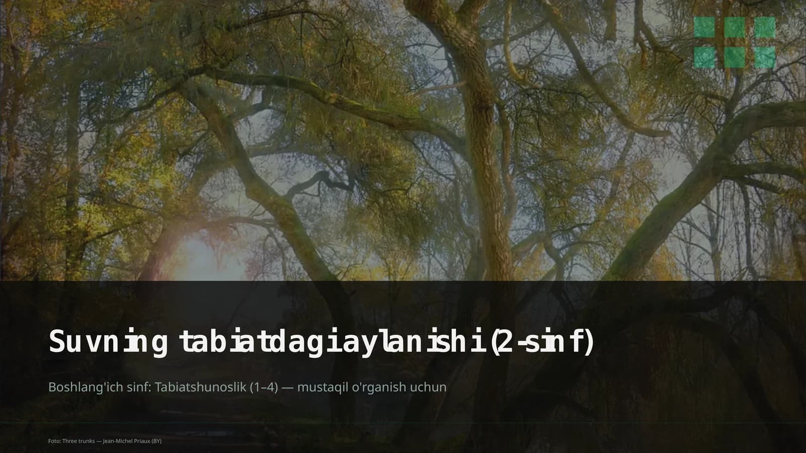Suvning tabiatdagi aylanishi (2-sinf)