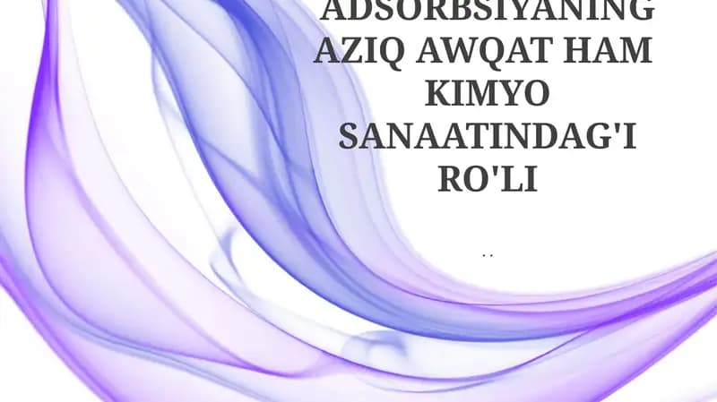 Adsorbsiya asoslari