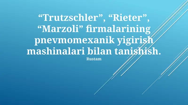 Pnevmomexanik yigiruv mashinalari