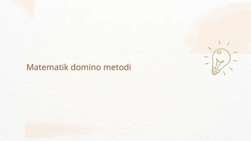 Matematik domino metodi