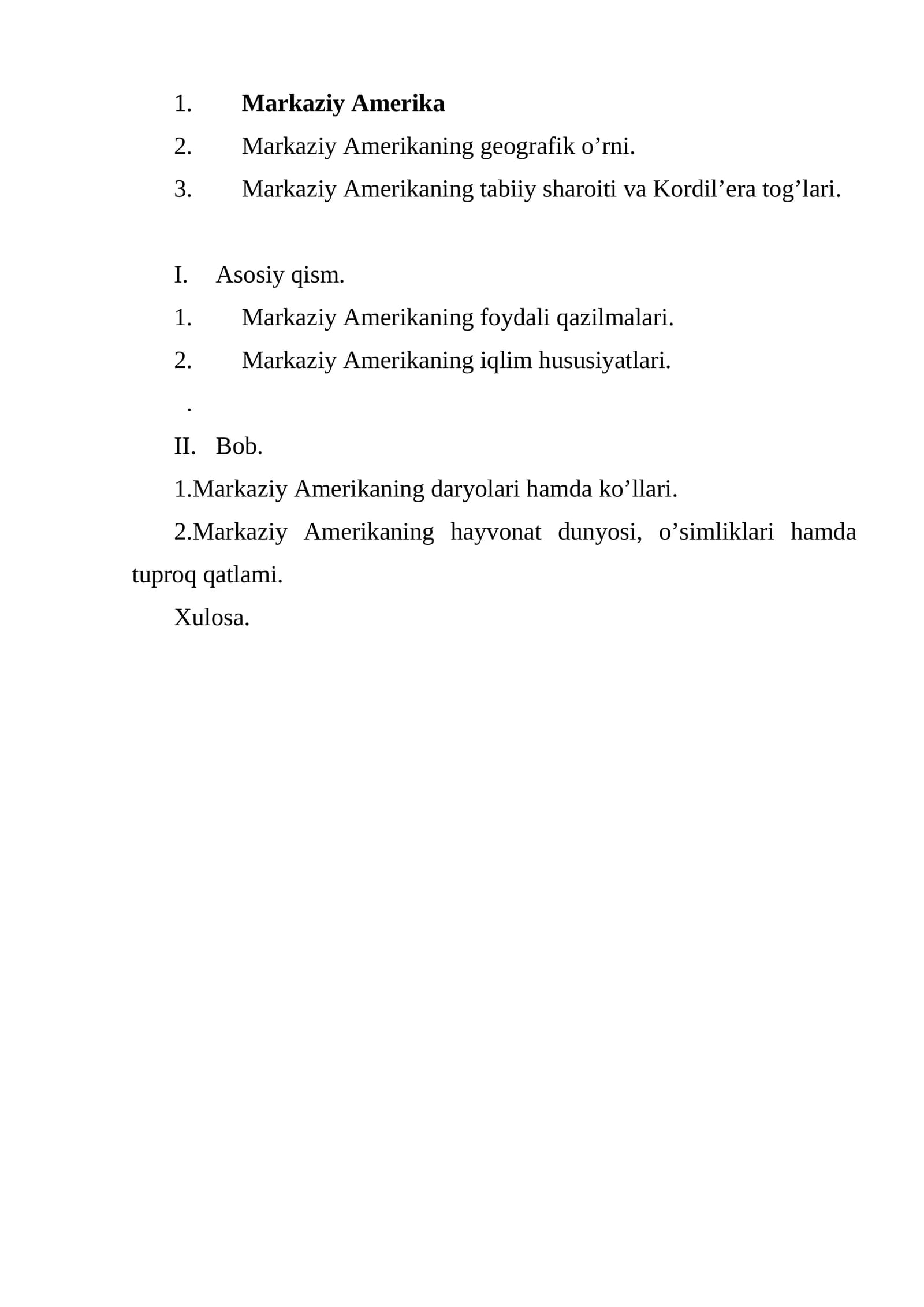 Markaziy Amerika