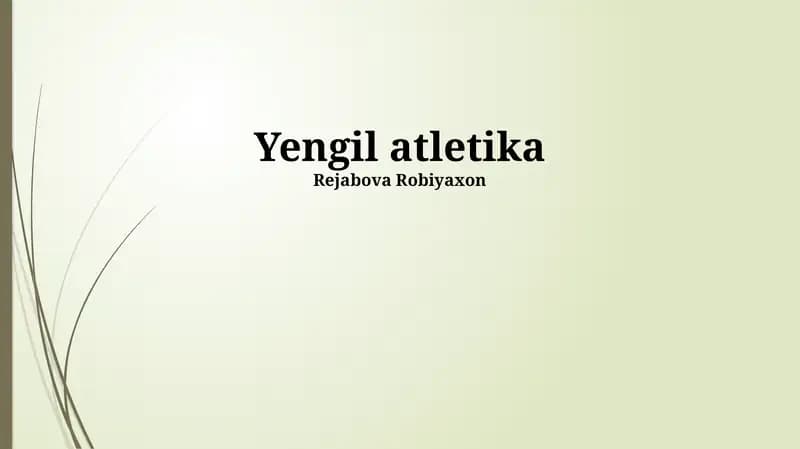 Yengil atletika