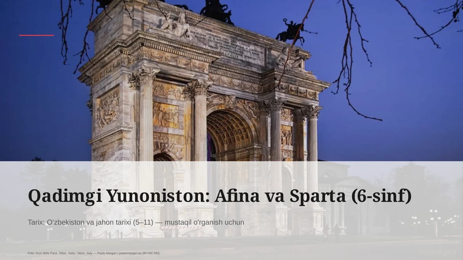 Qadimgi Yunoniston: Afina va Sparta (6-sinf)
