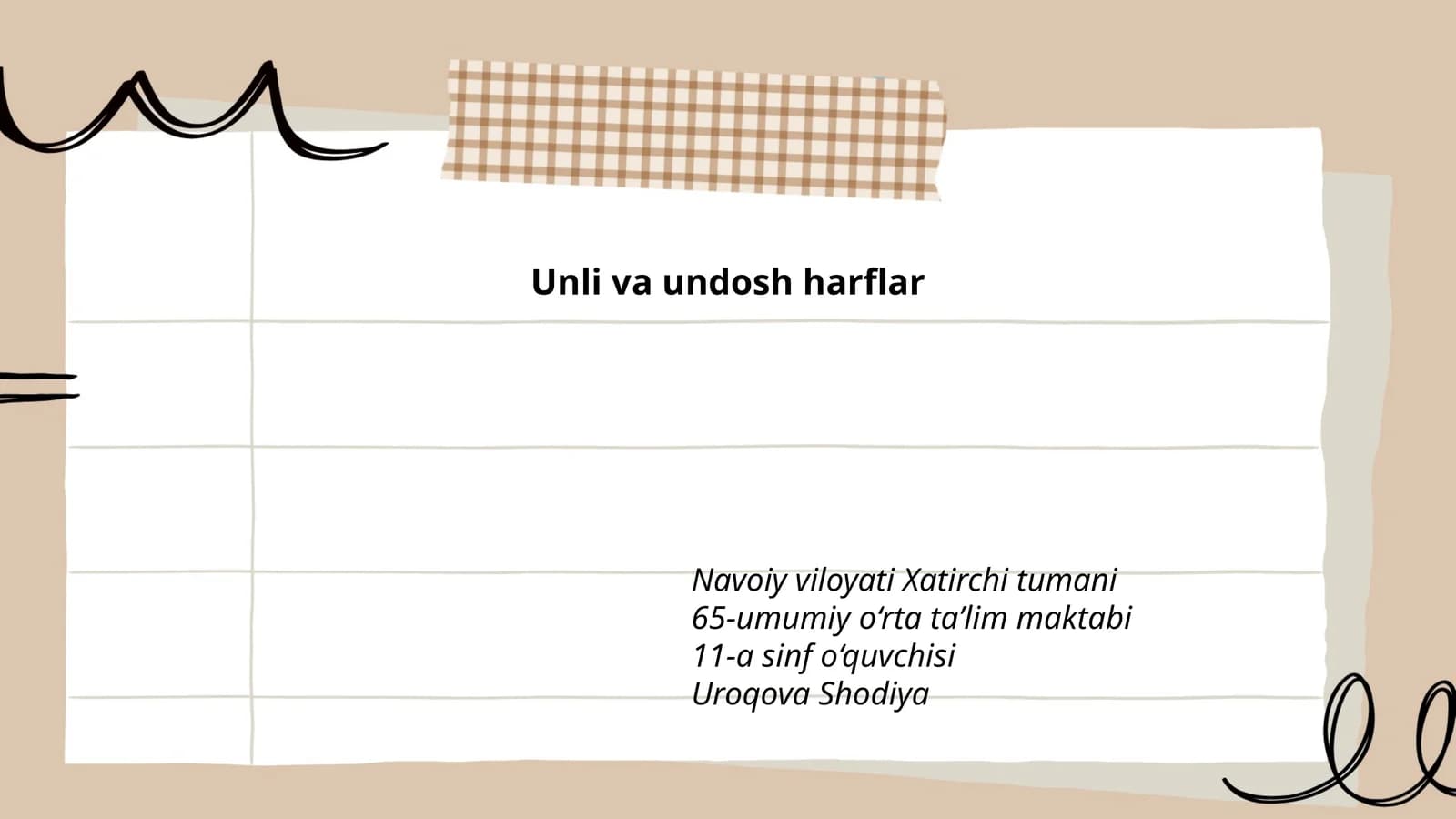 Unli va undosh harflar