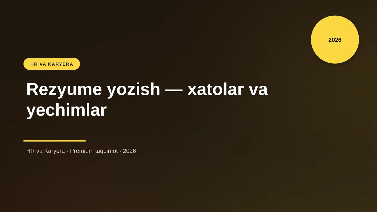 Rezyume yozish — xatolar va yechimlar