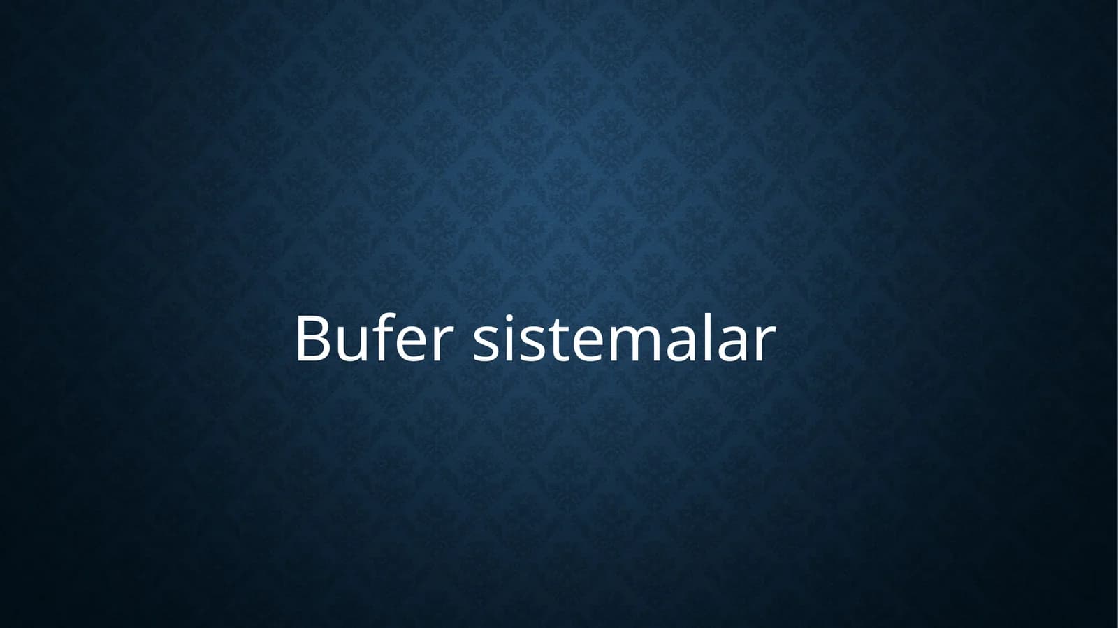 Bufersistemalar