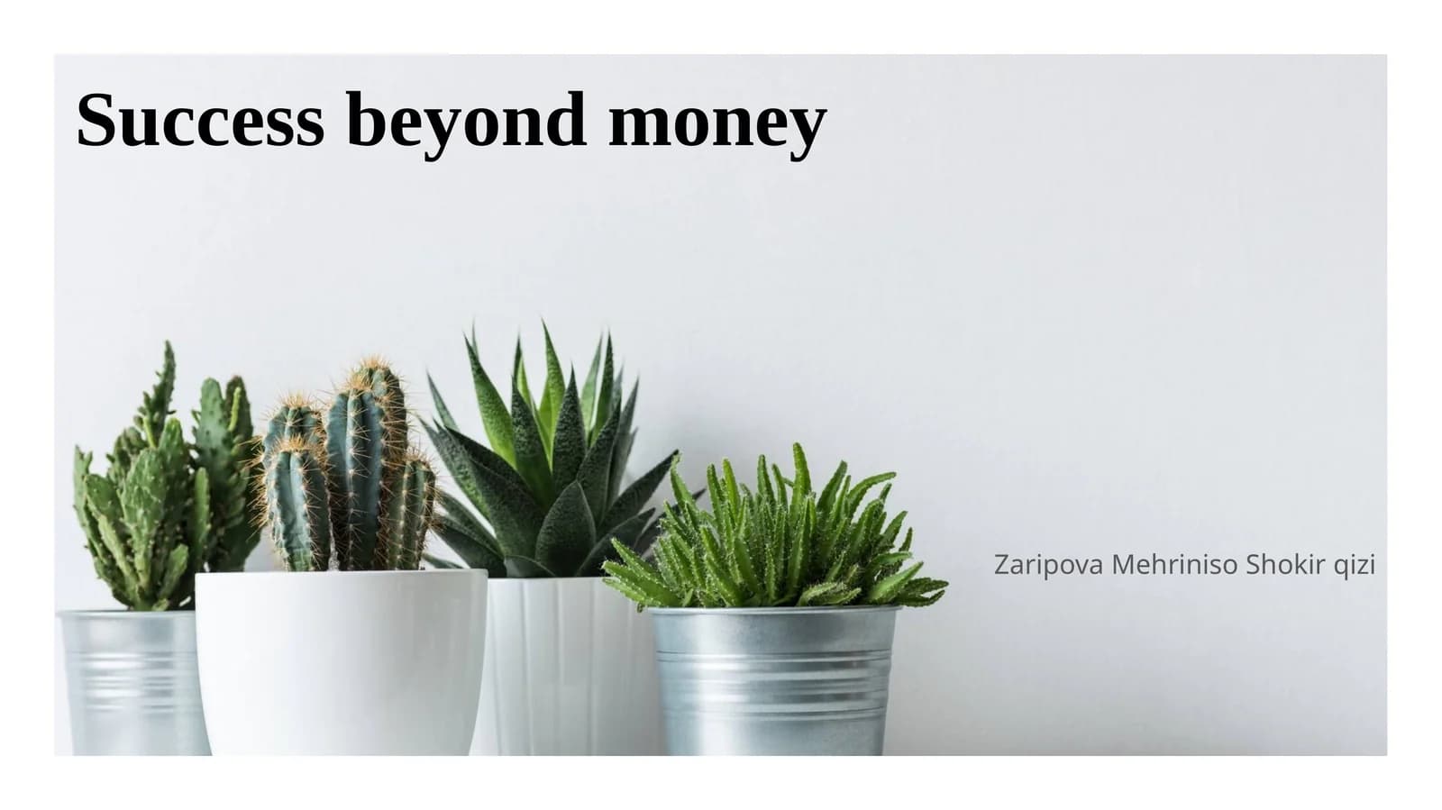 Success beyond money