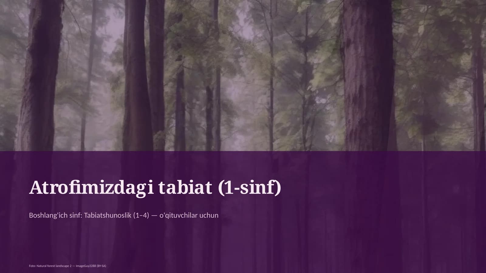 Atrofimizdagi tabiat (1-sinf)