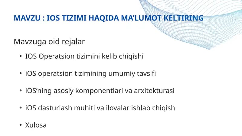 iOS Operatsion tizimi
