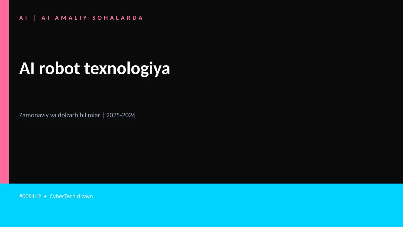 AI AMALIY SOHALARDA